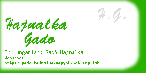 hajnalka gado business card
